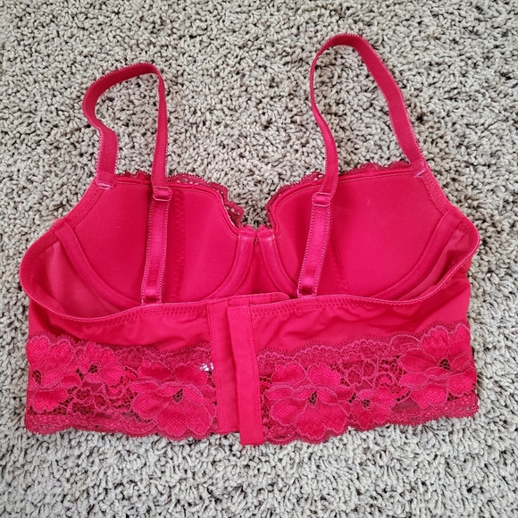Adore Me Red Lingerie Bra Balconette 32A - Picture 2 of 4